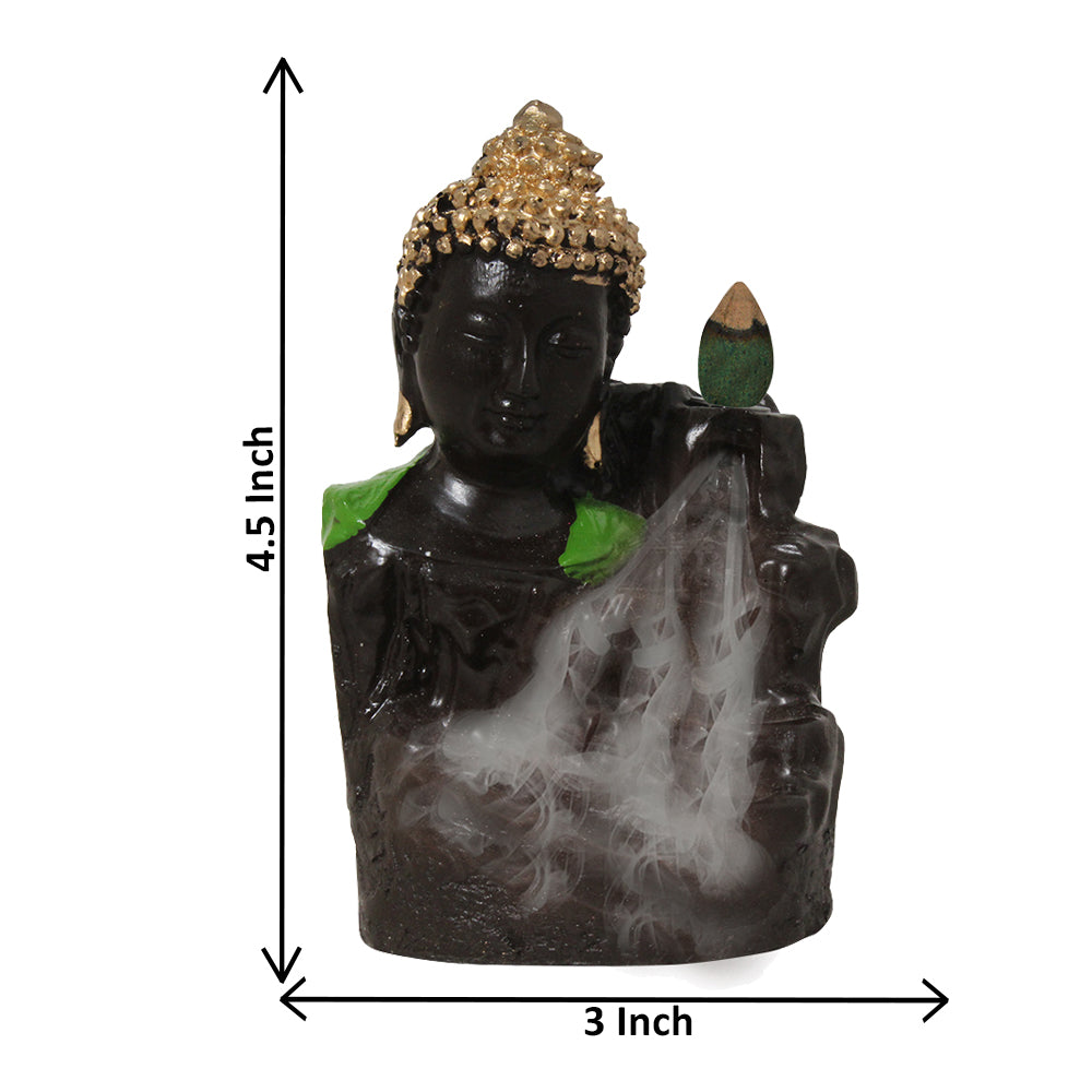 Buddha Backflow Smoke Fountain Coffee Green 11 cm-G57X1238AHNMX