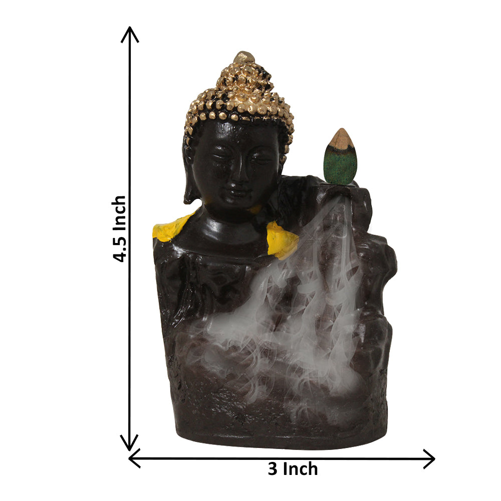 Buddha Backflow Smoke Fountain Coffee Yellow 11 cm-G57X1238AYNMX