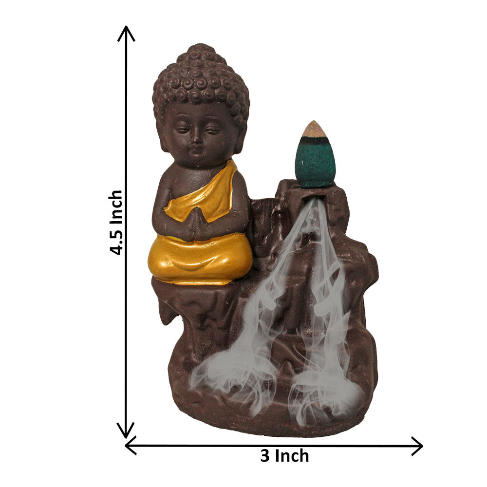 Baby Buddha Backflow Smoke Fountain Coffee Golden 11 cm-G57X1256AGNMX