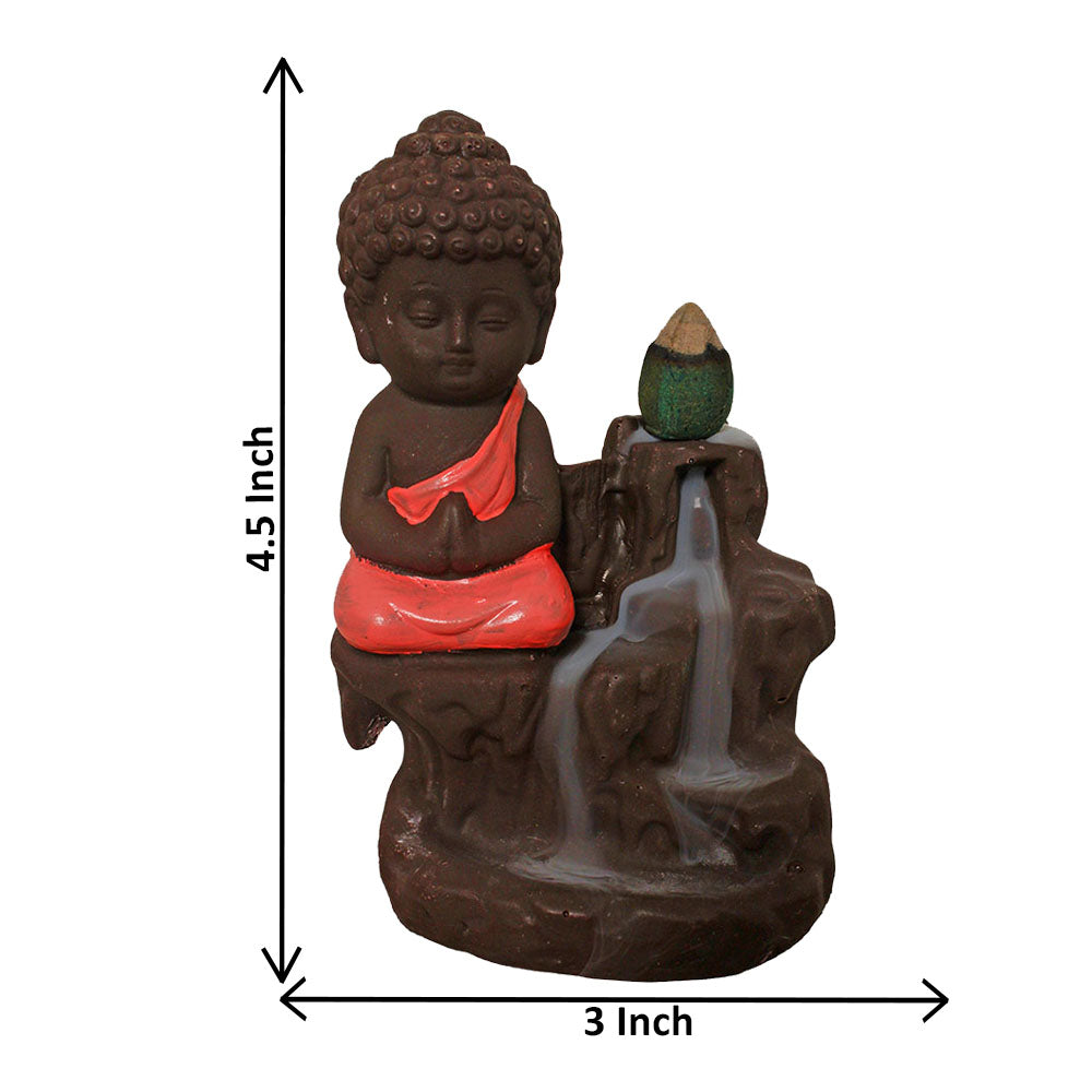 Baby Buddha Backflow Smoke Fountain Coffee Pink 11 cm-G57X1256APNMX