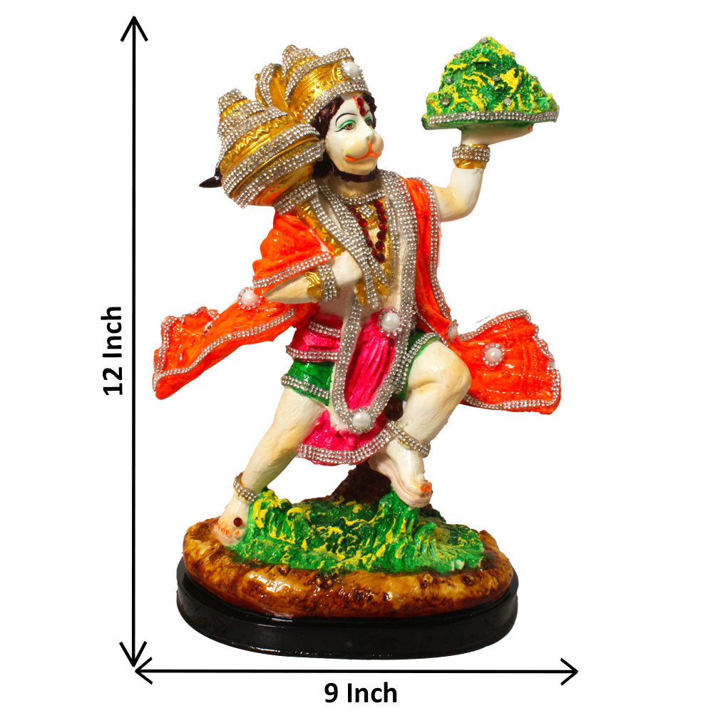 Lord Hanuman Idol Ivory Multicolor 30 cm-G57X1273VMLGZ