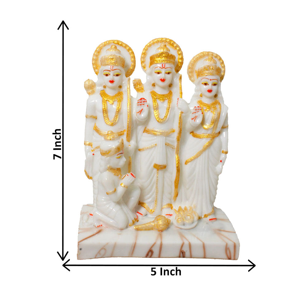 Religious Ram Darbar Statue Marble Look 18 cm-G57X1295WGCMX