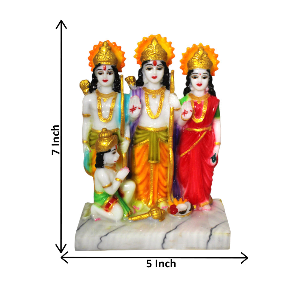 Religious Ram Darbar Statue Marble Look 18 cm-G57X1295WMCGX