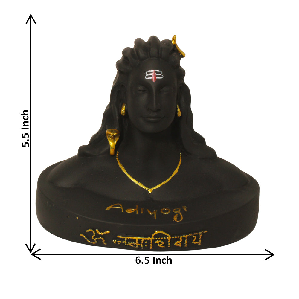 Adiyogi Lord Shiva Statue Black Golden 14 cm-G57X1306KGNMX