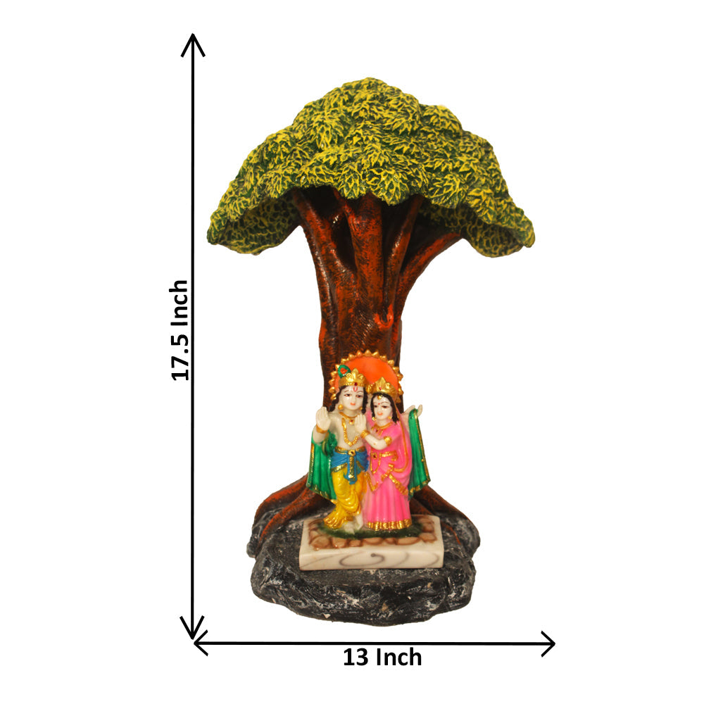 Radha Krishna Tree Showpiece Antique 44 cm G57X1321HAMG2-71X208M