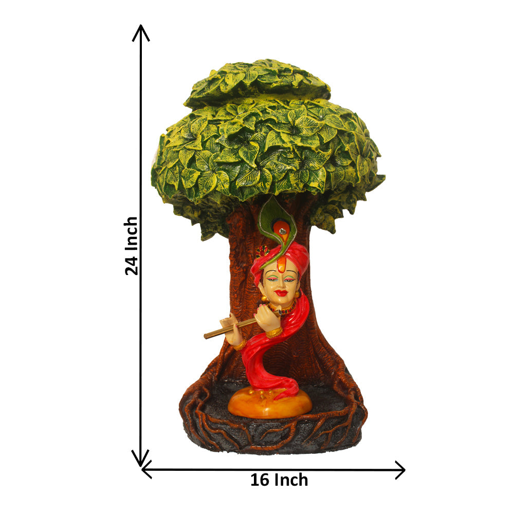 Pankh Krishan Under Kalpvriksha Tree Figurine Antique Gift Item 60 cm G57X1322HAMG2-29X073P