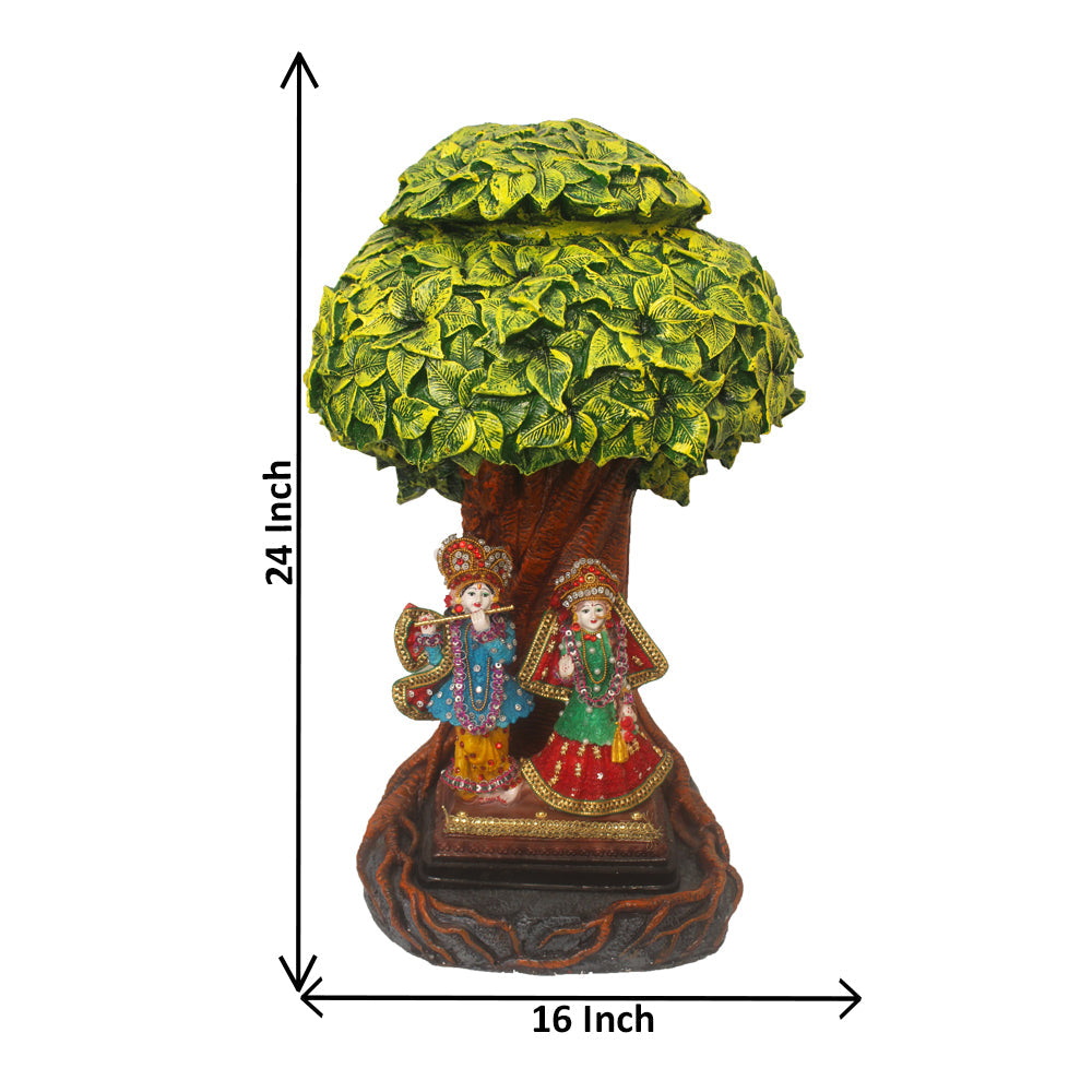 Iskcon Radha Krishna Statue Under Kalpvriksha Tree Antique Look 60 cm G57X1322HAMG2-98X001M