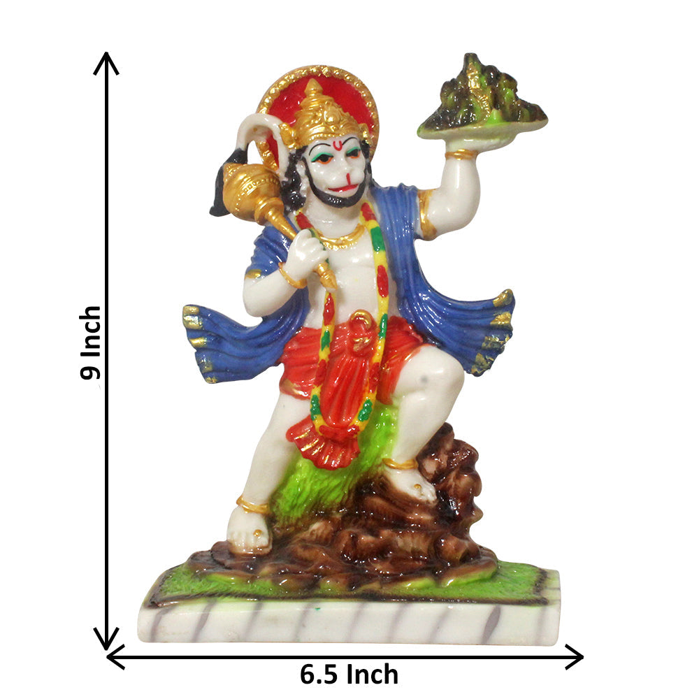 Lord Hanumaan Statue Marble Look 23 cm G57X1327WMCGX