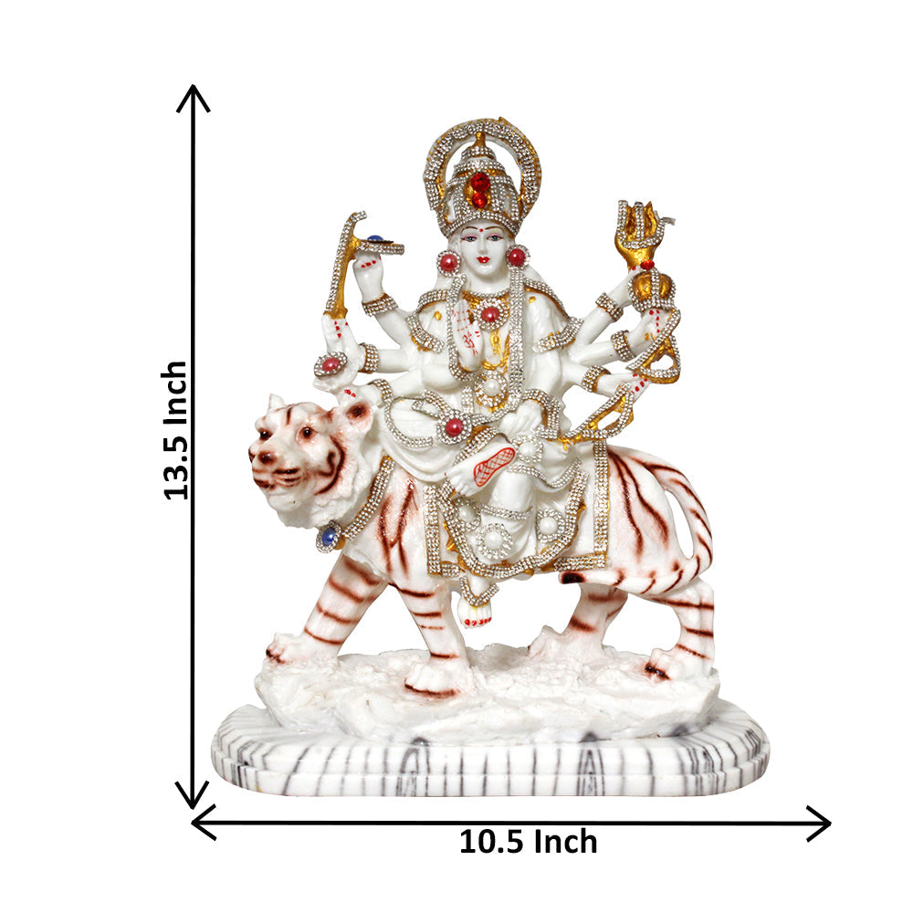 Goddess Durga Ma Idol Marble Look 34 cm G57X1349WACGZ