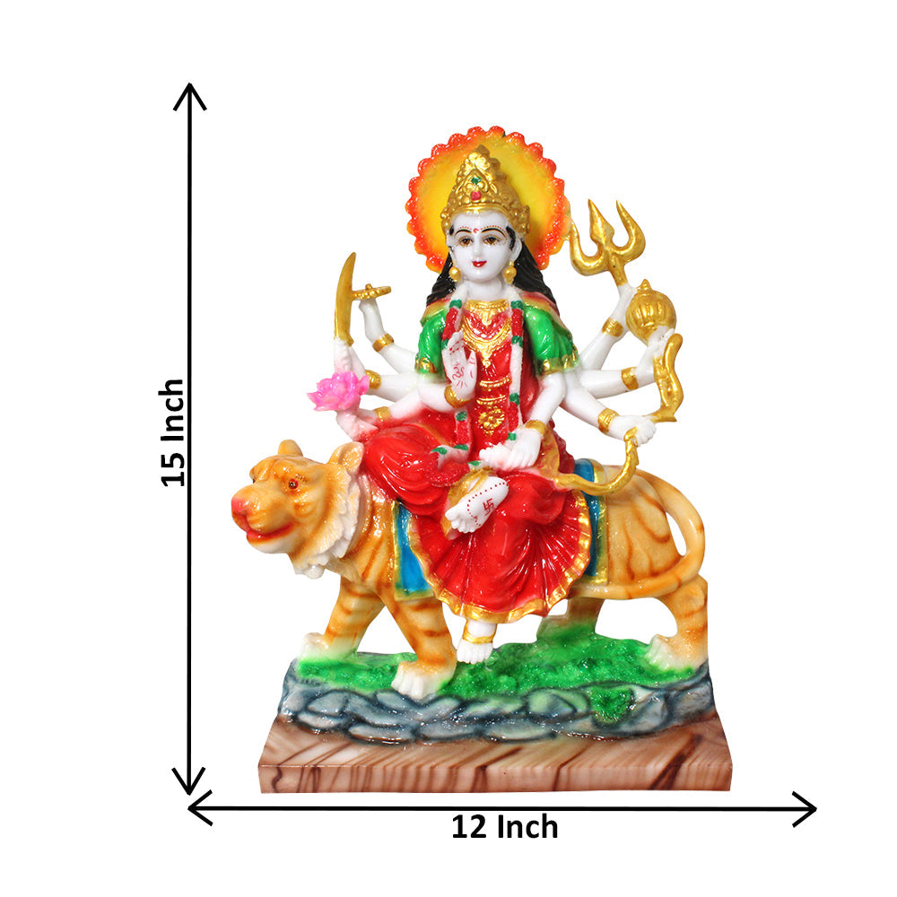 Goddess Durga Ma Idol Marble Look 38 cm G57X1350WMCGX