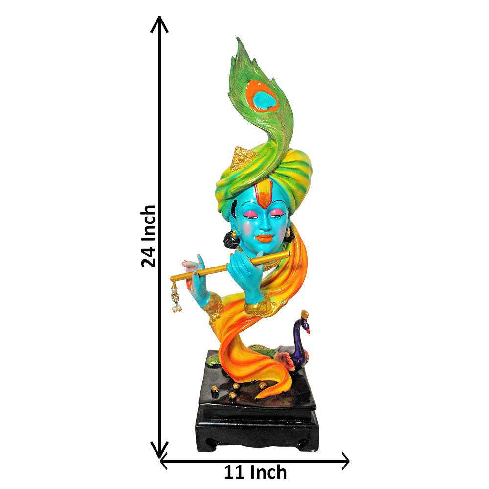 Modern Art Flute Krishana Statue Showpiece Multi Look 60 cm G57X1351NYMGX