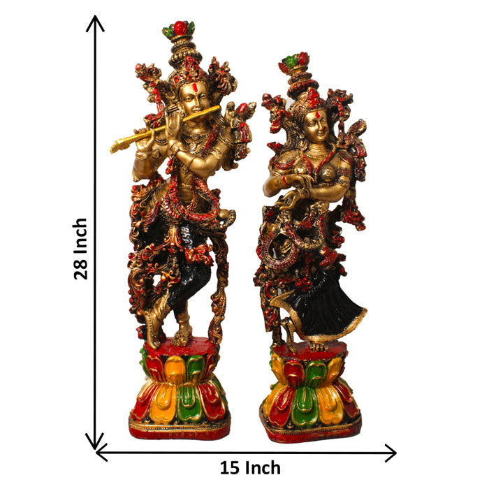 Iskcon Radha Krishna Statue Showpiece 72 cm G57X1439GMNGX