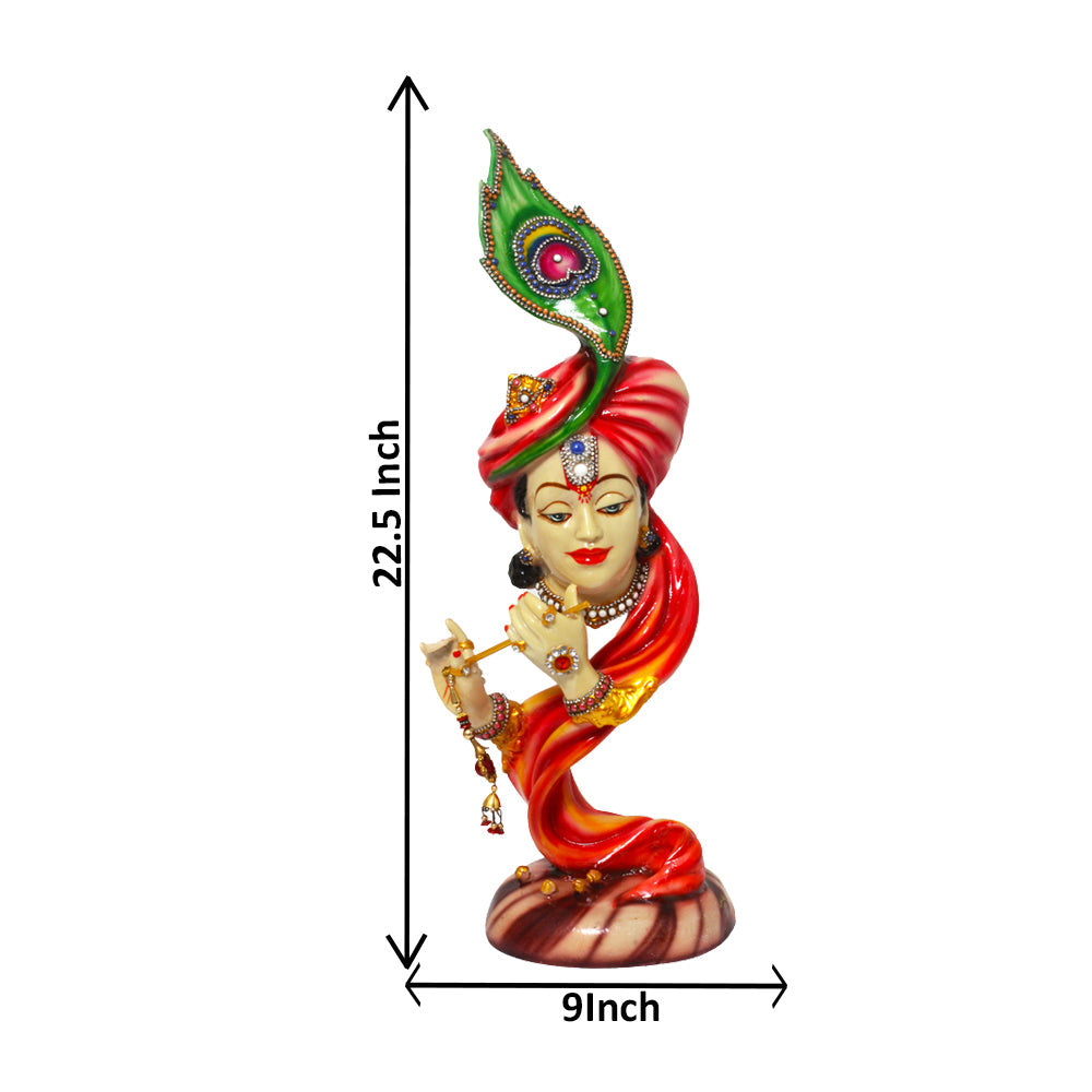 Artistic Pankh Krishan Statue Cream Red 57 cm G57X1440IRLGZ