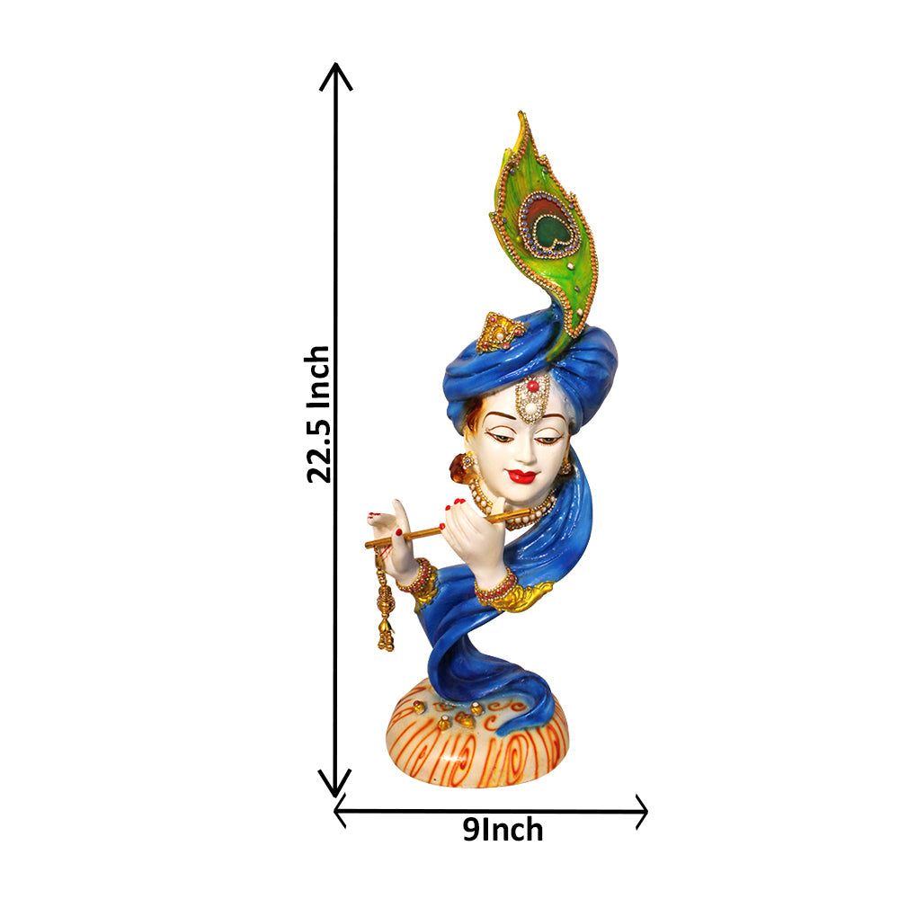 Artistic Pankh Krishan Statue White Blue 57 cm G57X1440WNLGZ