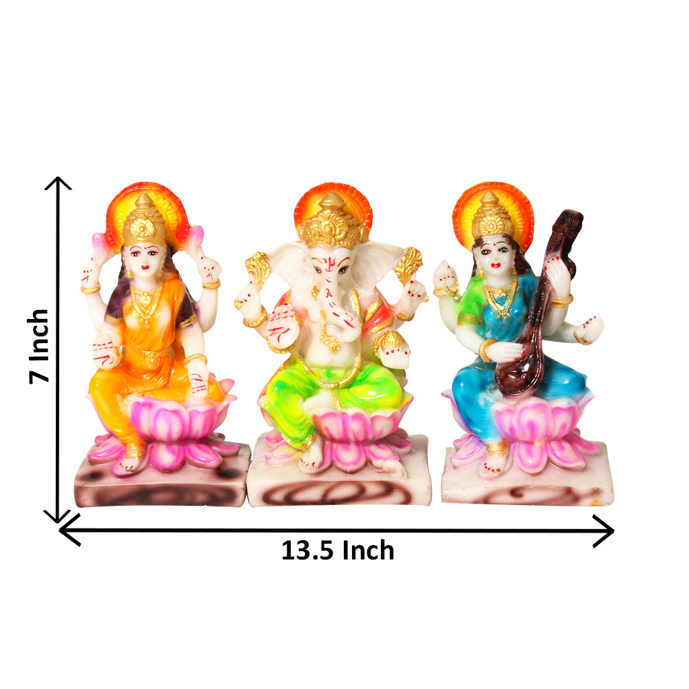 Laxmi Ganesha Saraswati Idol 18 cm G57X1497WMCG3