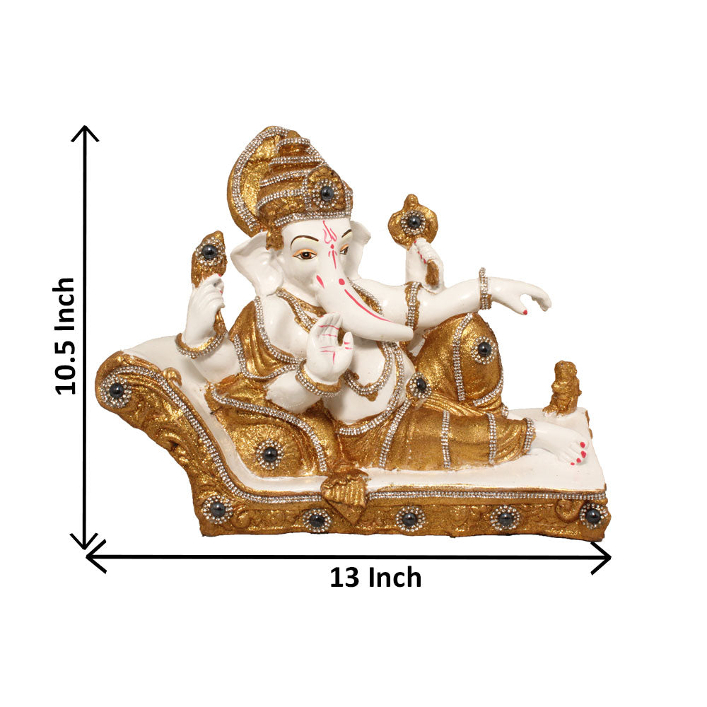 Singhasan Ganesha Statue Showpiece 27 cm G57X1577WGGGZ