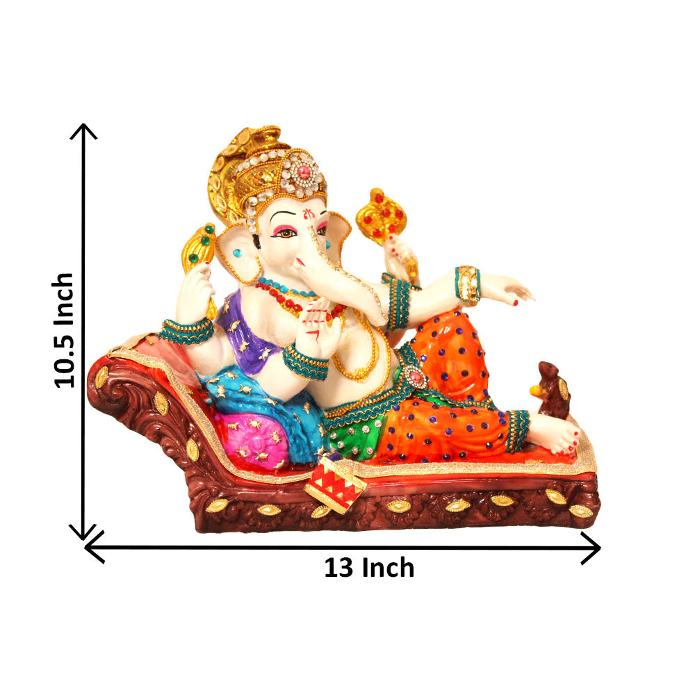 Singhasan Ganesha Statue Showpiece 27 cm G57X1577WMLGZ