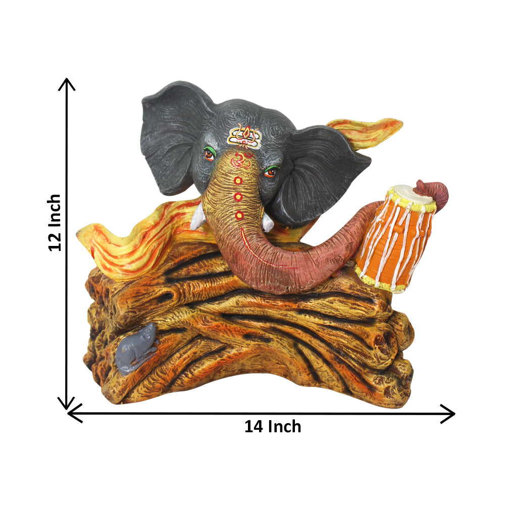 Dholak Ganesha Idol Showpiece 31 cm G57X1585FMLMX