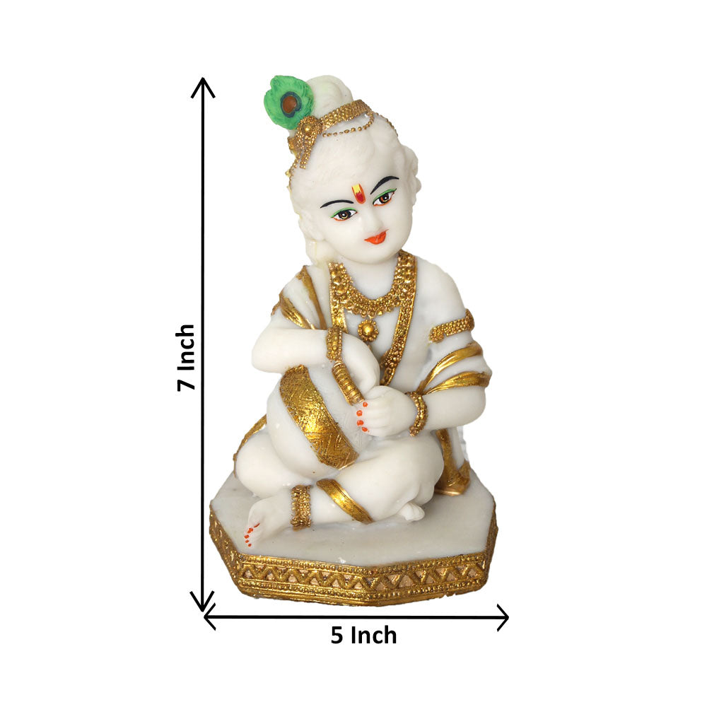 Lord Maakhan Chor Krishna Idol 18 cm G57X1665WGCMX