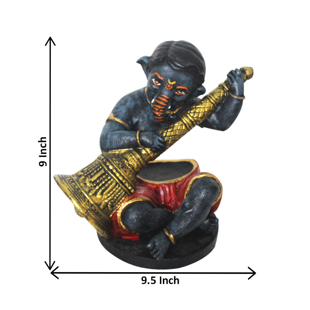 Lord Ghanti Ganesha Statue Showpiece 23 cm G57X1667FGAMX