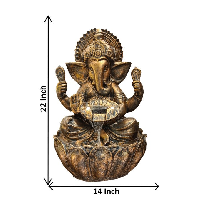 Big Size Kamal Ganesha Indoor Water Fountain 56 cm G57X2505BBAGX