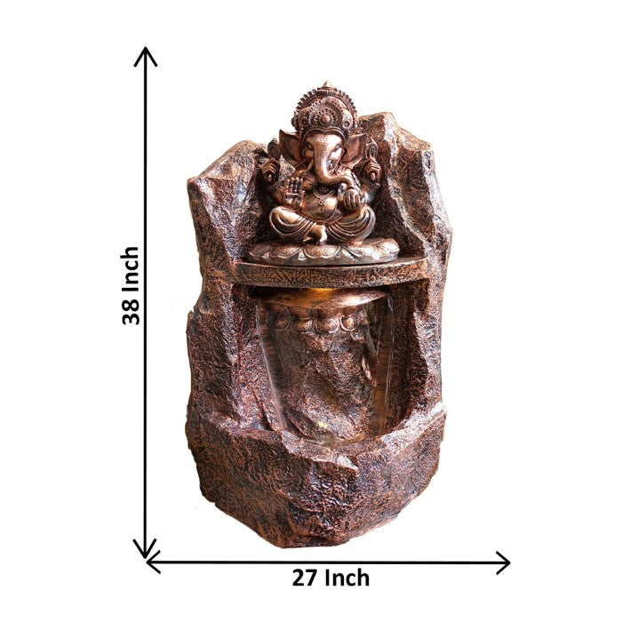 Big Size Pahad Ganesha Water Fountain Showpiece 97 cm G57X2511CCAGX-324