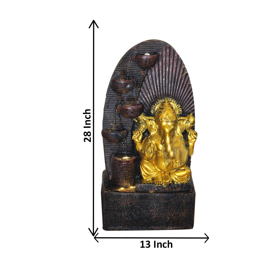 Decorative Diya Ganesha Water Fountain 72 cm G57X2518AGAGX