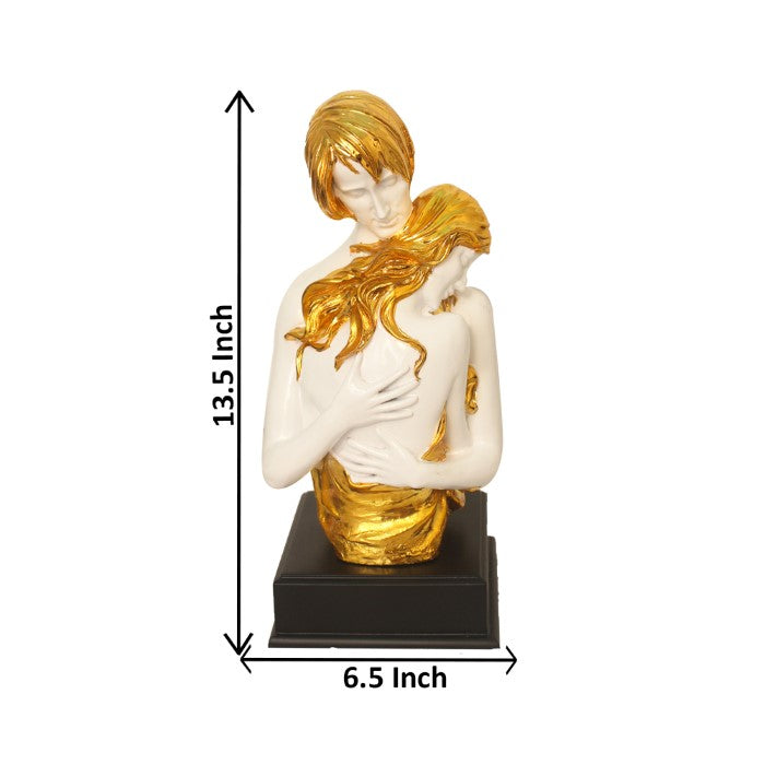 Gold Plated Modern Couple Statue Showpiece 34 cm-G79X0052W