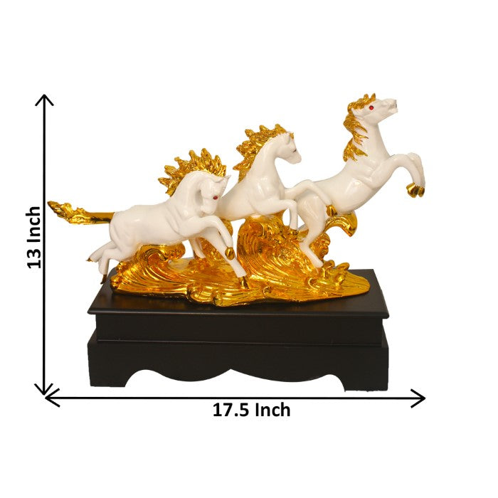 Gold Plated Horse Statue Showpiece 33 cm-G79X0056W