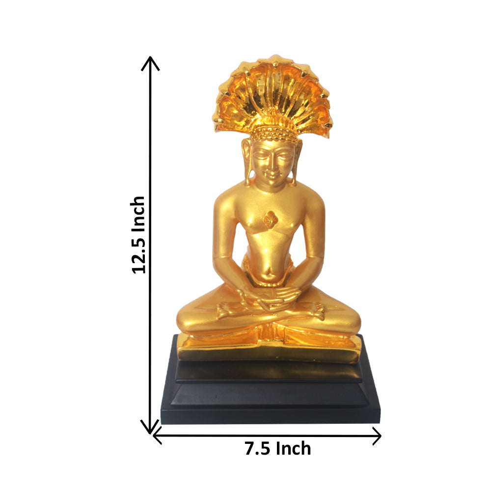 Gold Plated Parshwanath Ji Statue 32 cm-G82X0008Y