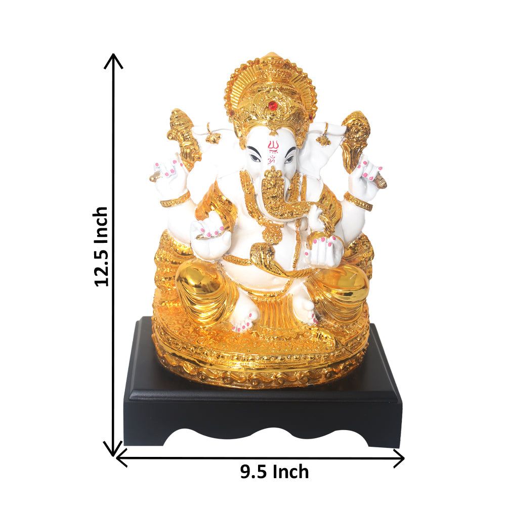 Gold Plated Lord Ganesha Statue 32 cm-G82X0011W