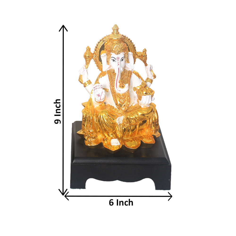 Gold Plated Lord Ganesh Statue 23 cm-G82X0024W