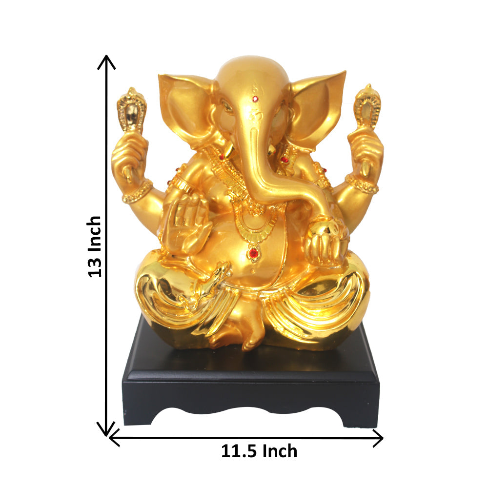 Gold Plated Ganpati Showpiece 33 cm-G82X0027Y