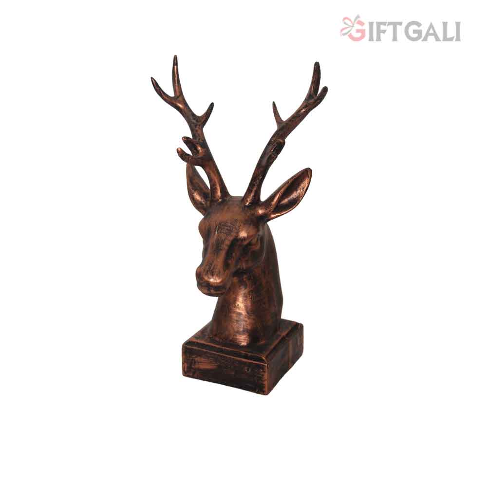 Antique Deer Face Showpiece 28 cm G57R1648CCAGX