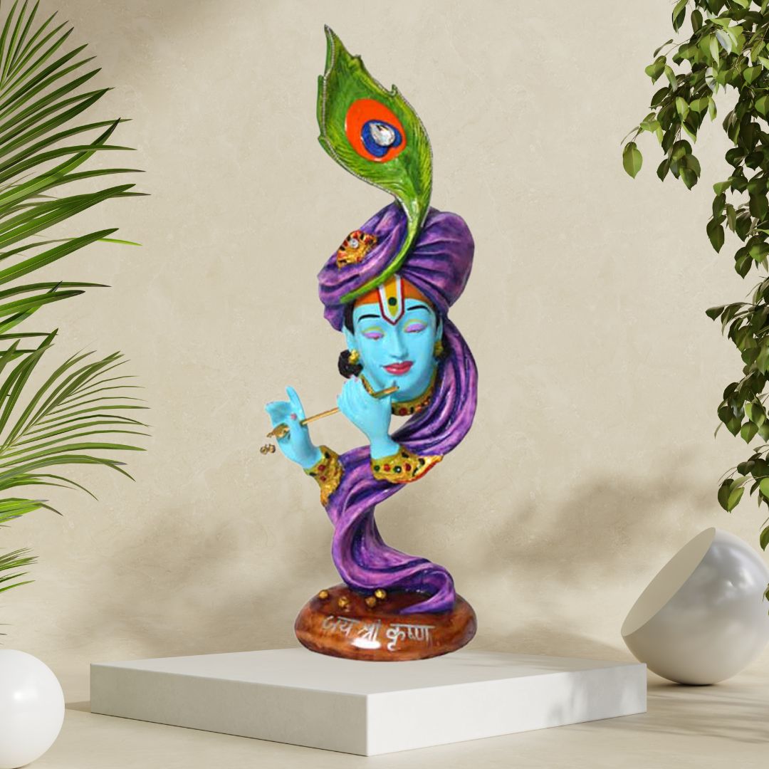 Artistic Pankh Krishan Statue Blue Purple 57 cm G57X1440NJLGX