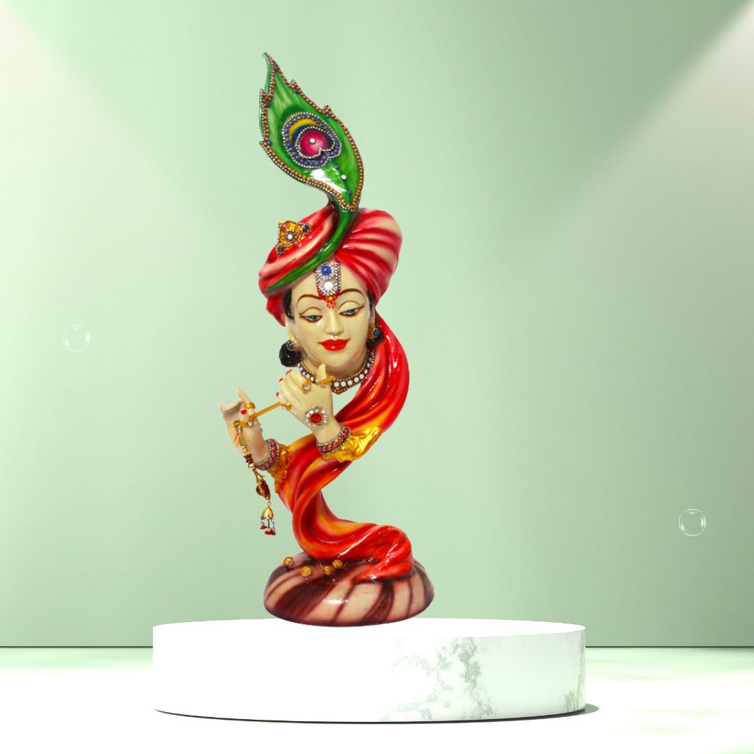 Artistic Pankh Krishan Statue Cream Red 57 cm G57X1440IRLGZ