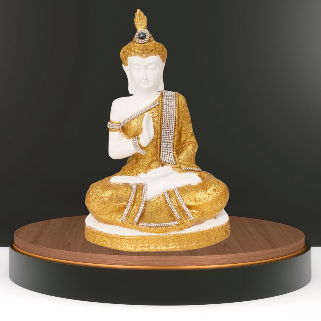 Ashirvaad Buddha Idol Glitter Shine Finish 26 cm-G57X1088WGGGZ