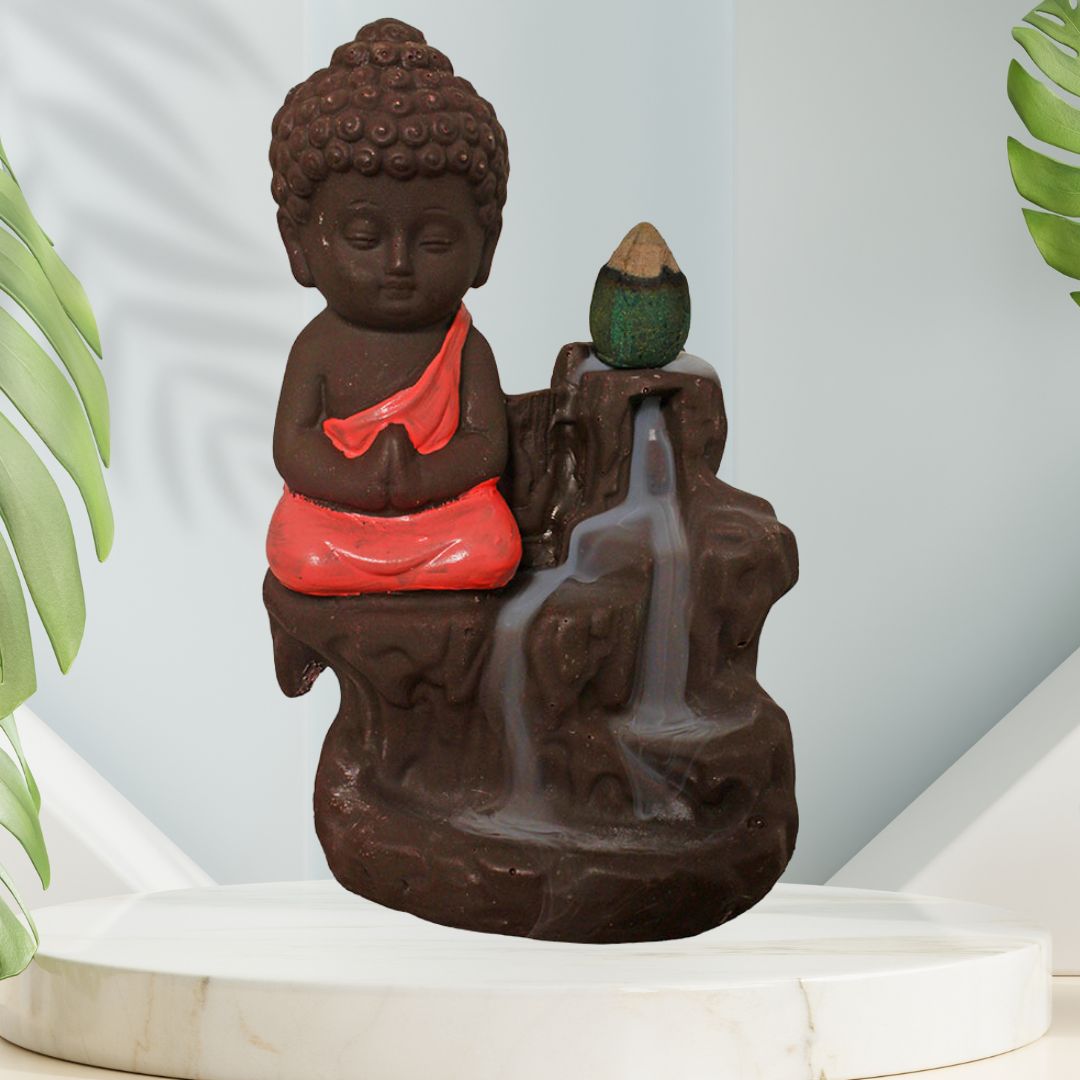 Baby Buddha Backflow Smoke Fountain Coffee Pink 11 cm-G57X1256APNMX