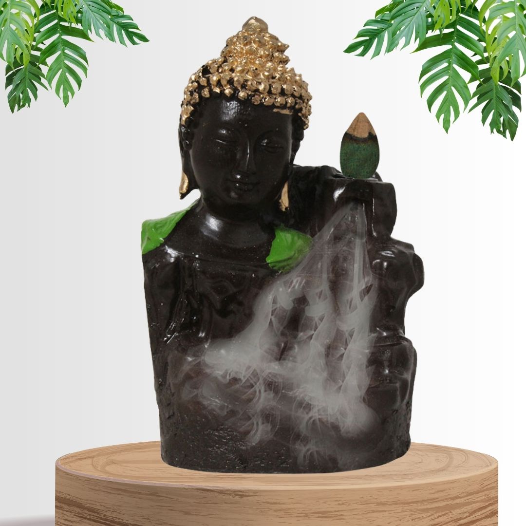 Buddha Backflow Smoke Fountain Coffee Green 11 cm-G57X1238AHNMX