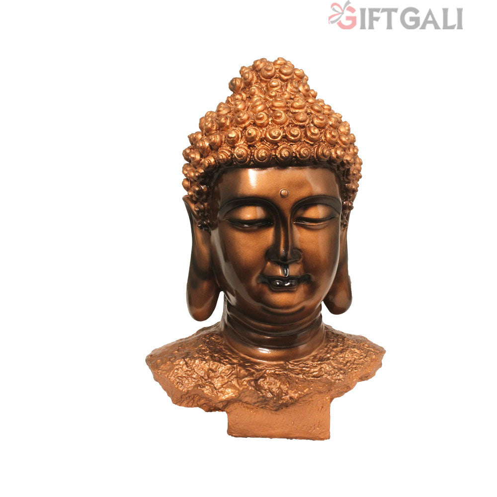 Buddha Bust Figurine Copper Antique Finish 40 cm-G57X1063CCAGX