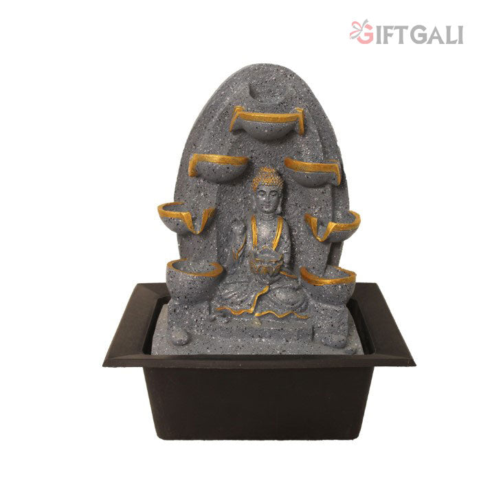 Buddha Decorative Diya Tabletop Water Fountain Showpiece 40 cm G57X0328FGDMX