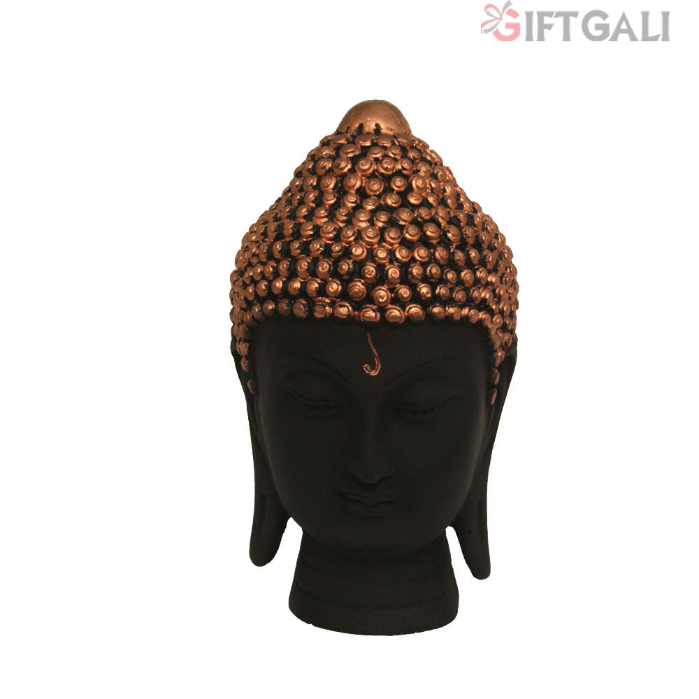 Buddha Face Figurine Black Copper 30 cm-G57X1061KCNMX