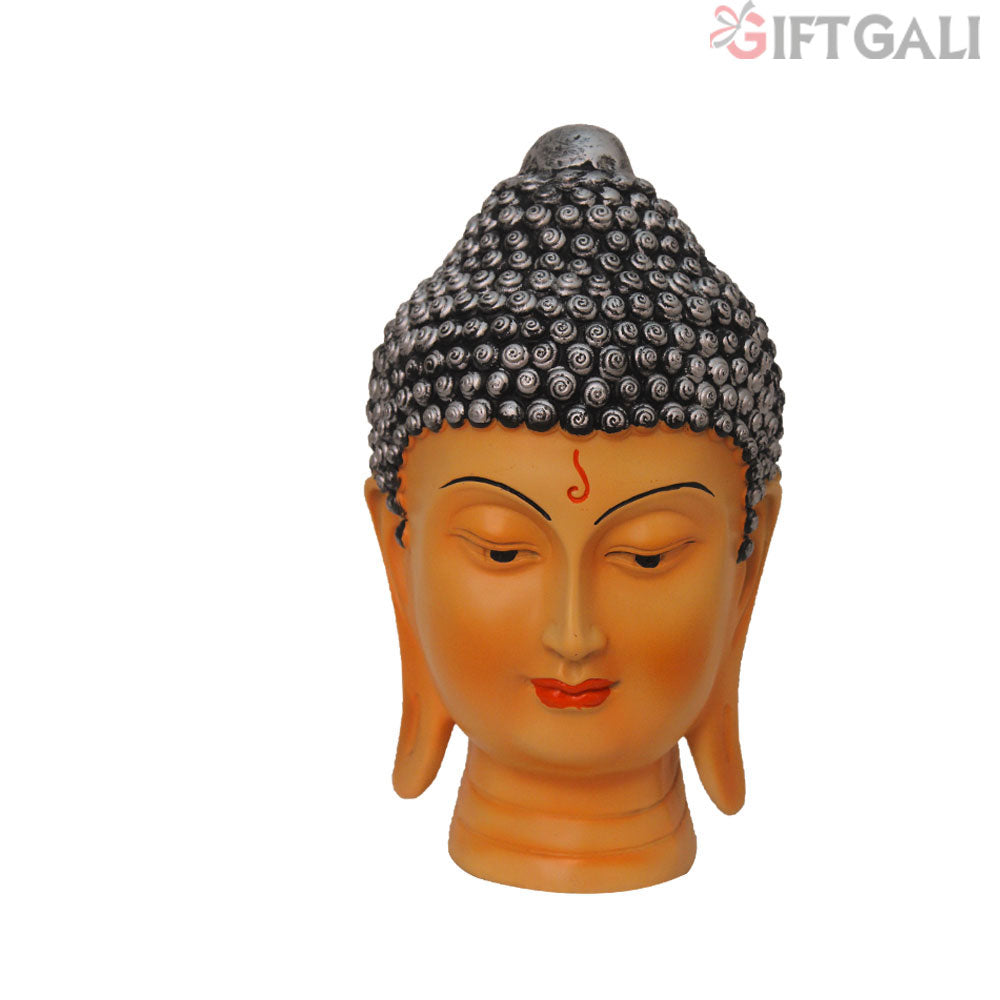 Buddha Face Figurine Ivory Silver 30 cm-G57X1061VSLMX