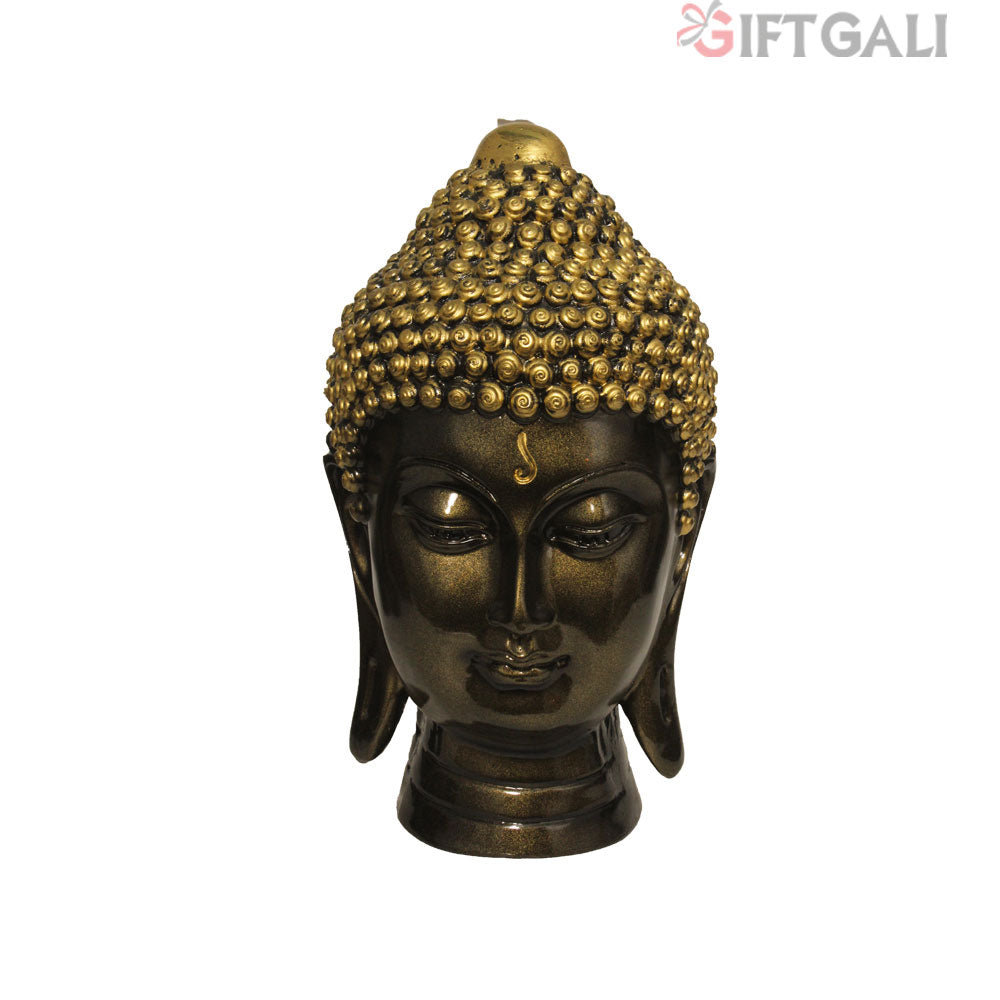 Buddha Face Showpiece Bronze Antique Finish 20 cm-G57X1062BBAGX