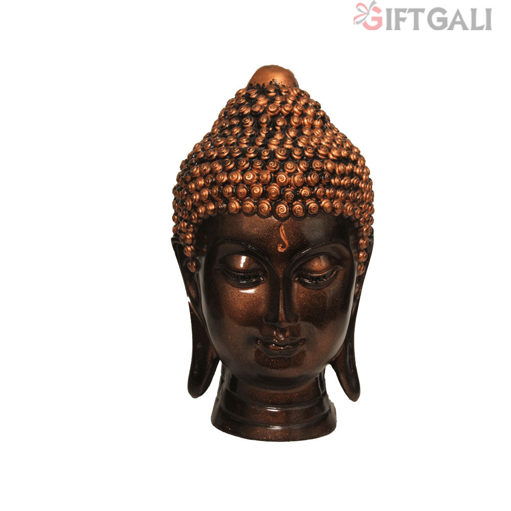 Buddha Face Showpiece Copper Antique Finish 20 cm-G57X1062CCAGX