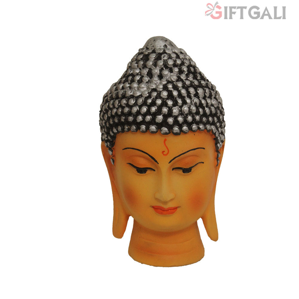 Buddha Face Showpiece Ivory Silver 20 cm-G57X1062VSLMX