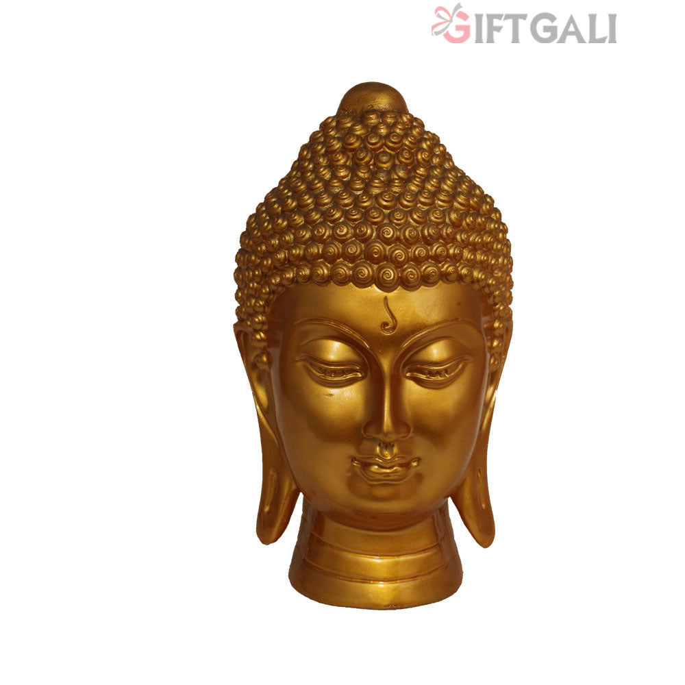 Buddha Face Showpiece Pearl Golden Look 20 cm-G57X1062GGSGX