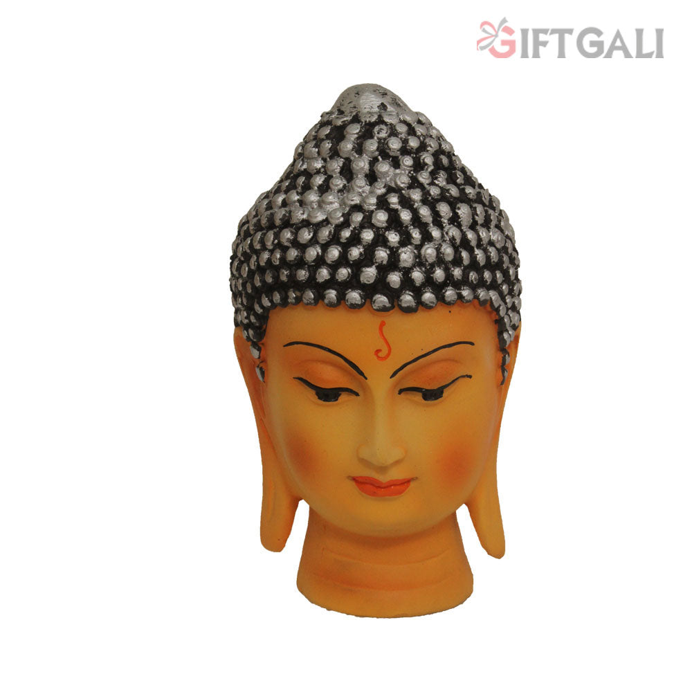 Buddha Face Statue Ivory Silver 15 cm-G57X1059VSLMX