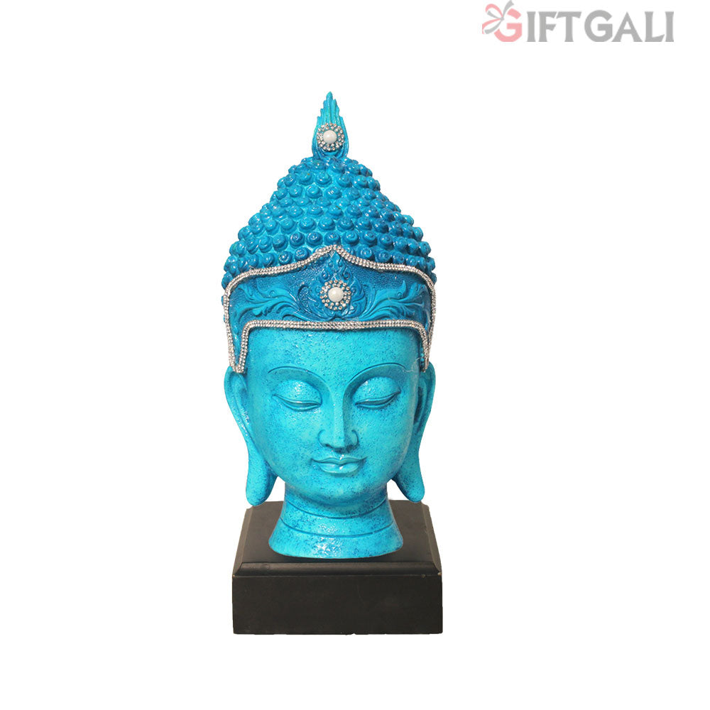 Buddha Face With Base Blue Shaded 25 cm-G57W1066QNNMZ