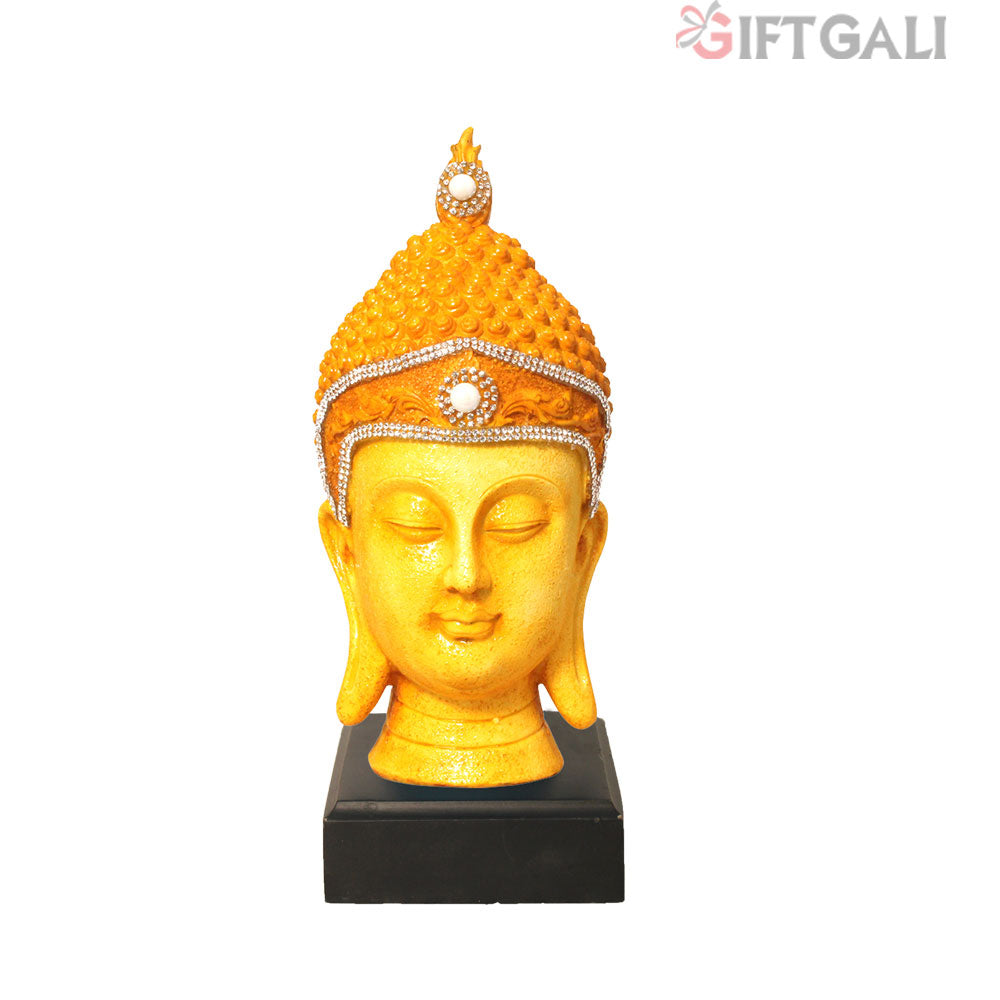 Buddha Face With Base Orange Silver Shaded 25 cm-G57W1066OSNMZ